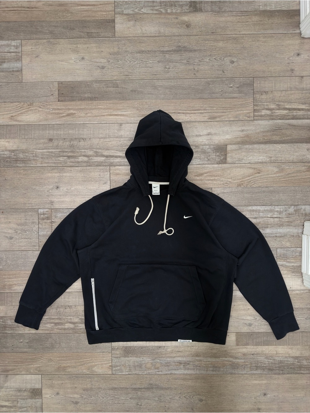 Nike Black Crewneck Hoodie with Small Swoosh